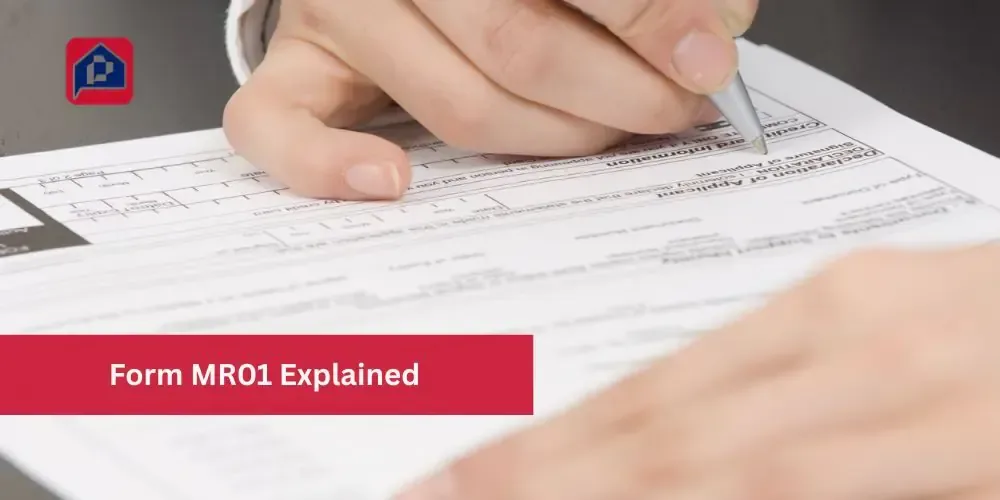 Form MR01 explained